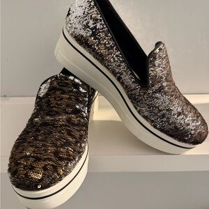 Stella McCartney Flip Sequin Platform Sneakers